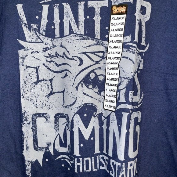 Game Of Thrones Winter Is Coming House Stark Direwolf T-Shirt Got Sz Xl Wolf Nwt - Picture 3 of 7